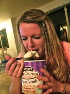 woman eating ice cream