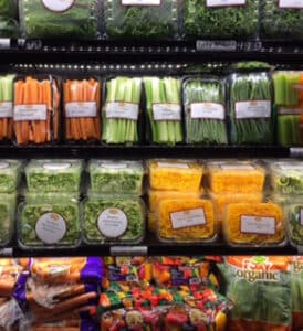 portioned veggies