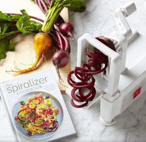 Paderno 4-Blade Spiralizer & Spiralizer Cookbook