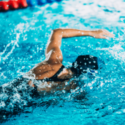 woman swimming