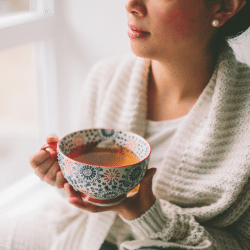 woman drinking tea