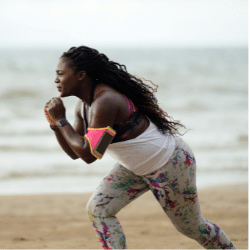 black woman running